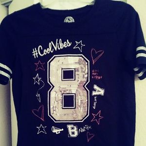 Cool Vibes Sequin Varsity Tee